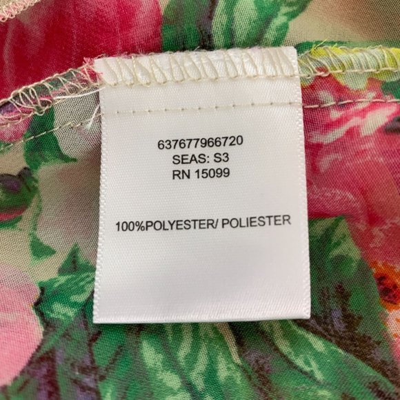 Bongo NWT Small Floral Top Sleeveless Flutter Fren - Picture 8 of 9